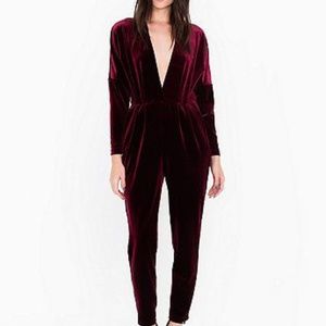 American Apparel Velvet Jumpsuit